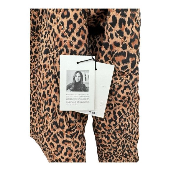 Something Navy Leopard Black Reversible Quilted Jacket NWT - Picture 14 of 14